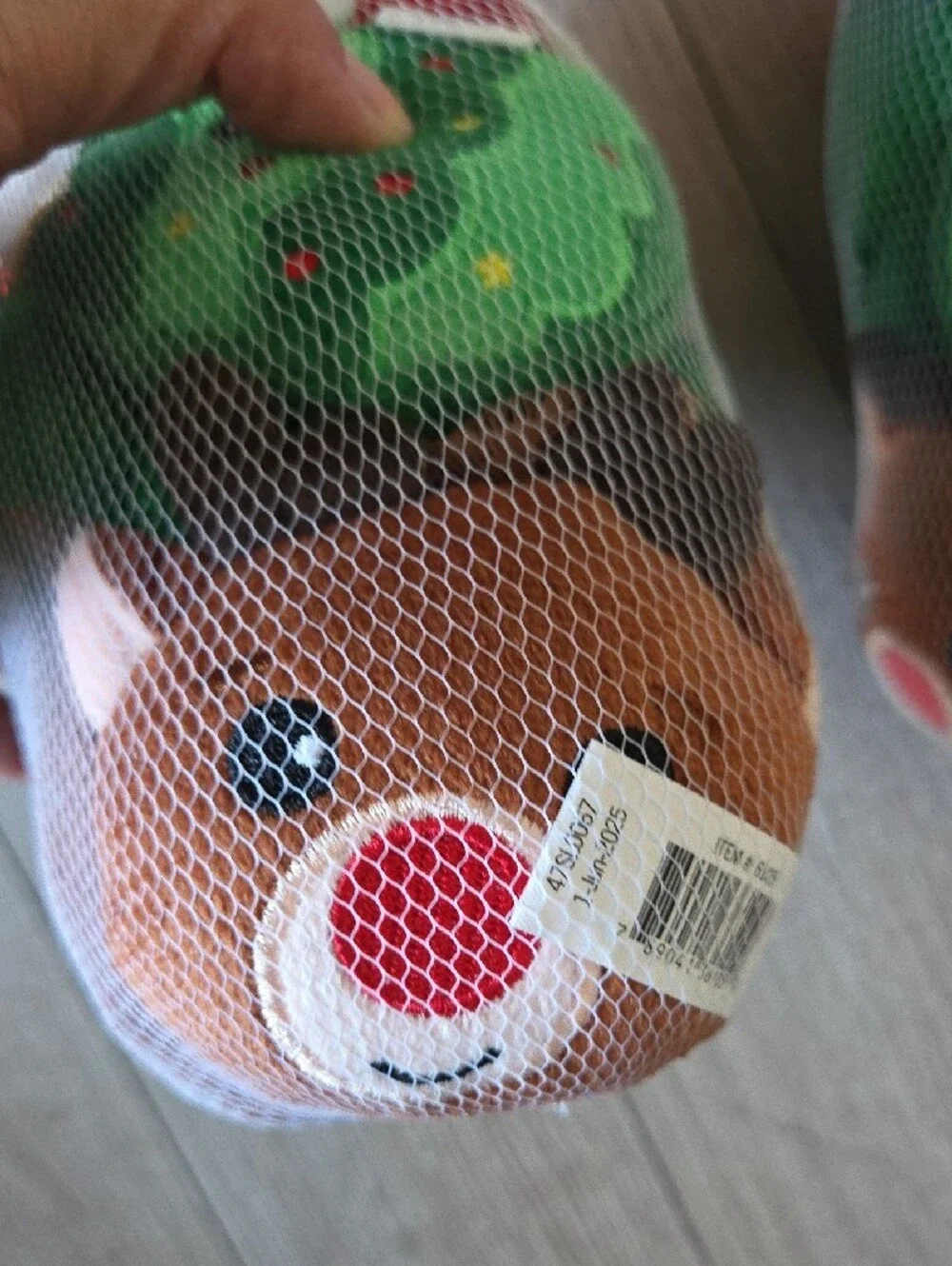 Holiday Plush Loofah Set - Red, Green, Brown